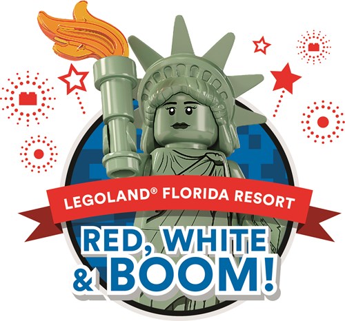 Red White And Boom At Legoland Fl Logo