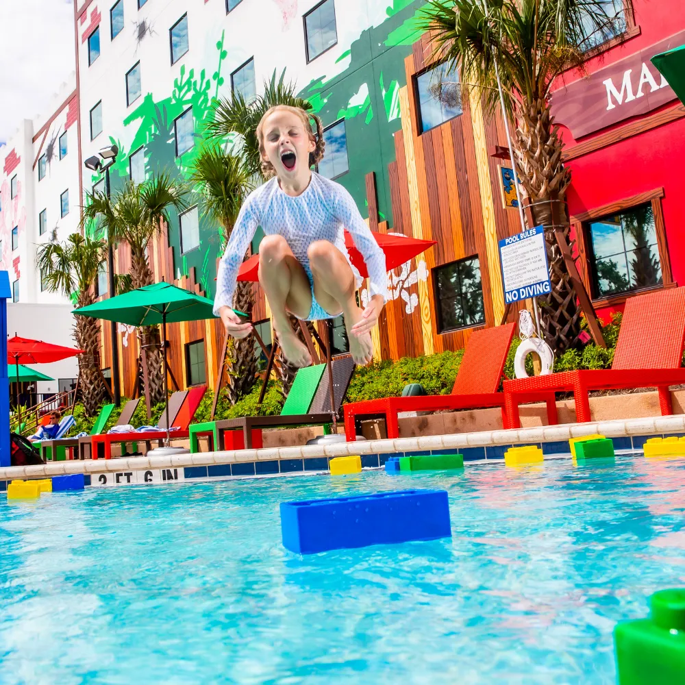 Pirate Island Hotel Pool Jump