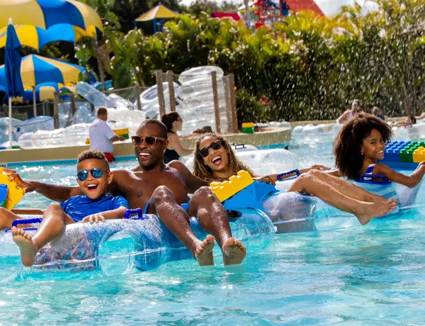 Family in Build-a-Raft Lazy River